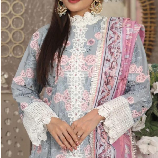Ready Made Three-Piece Stitched Embroidery Women's Stylish Pakistani Salwar Kameez Ethnic Modern Design High Quality Linen