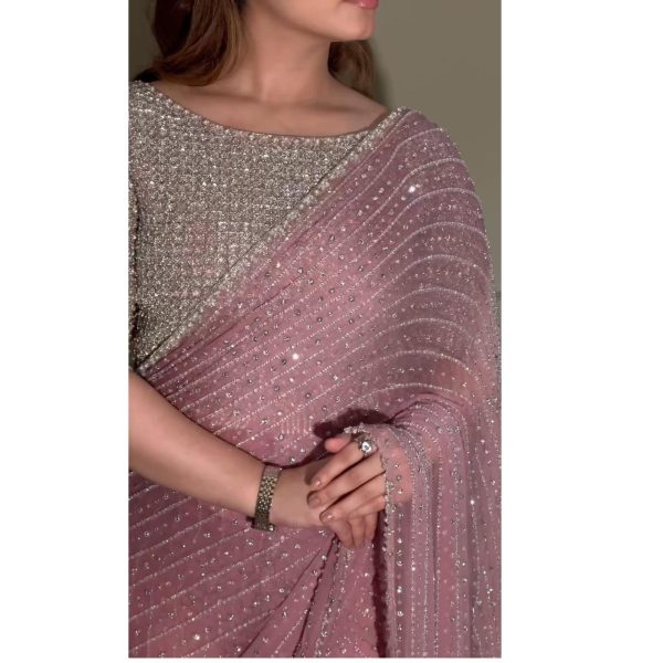 Beautiful Lightweight Printed Georgette Saree With Comfortable Feel and Ethnic Design for Daily Office Use at Best Prices